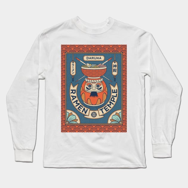 Ramen Temple Daruma Long Sleeve T-Shirt by RyanRagnini